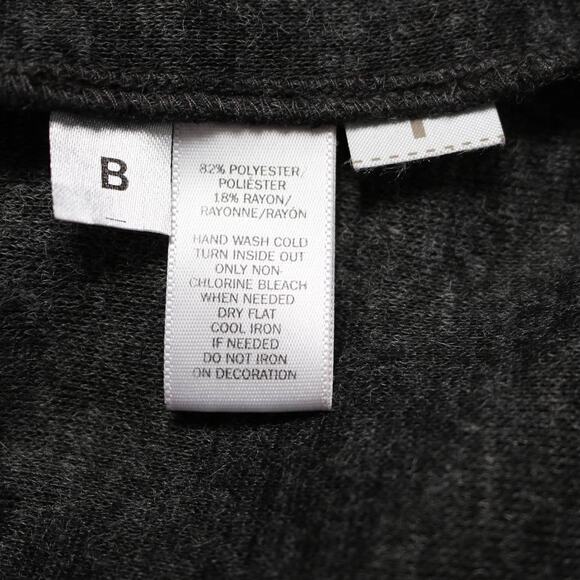 LOFT Charcoal Gray Sweater Dress Rhinestone Pearl Embellished 3/4 Sleeve Size XS - Picture 8 of 10